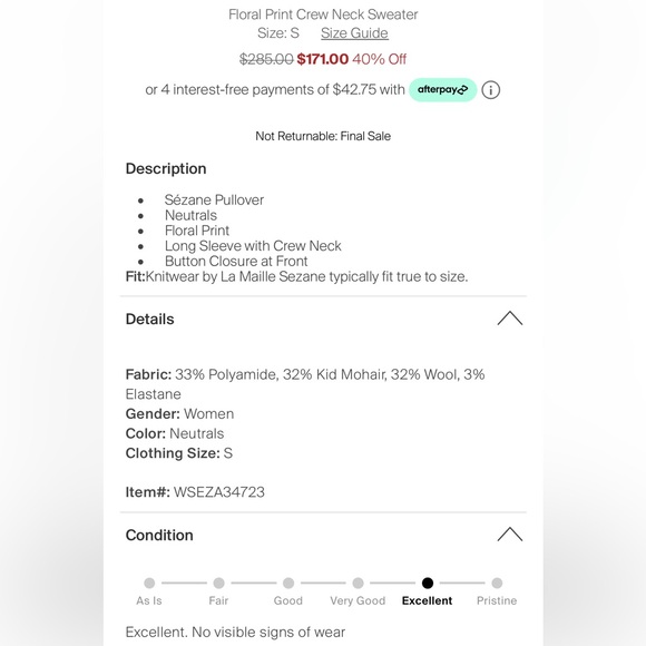Sezane Floral Sweater - Picture 6 of 6